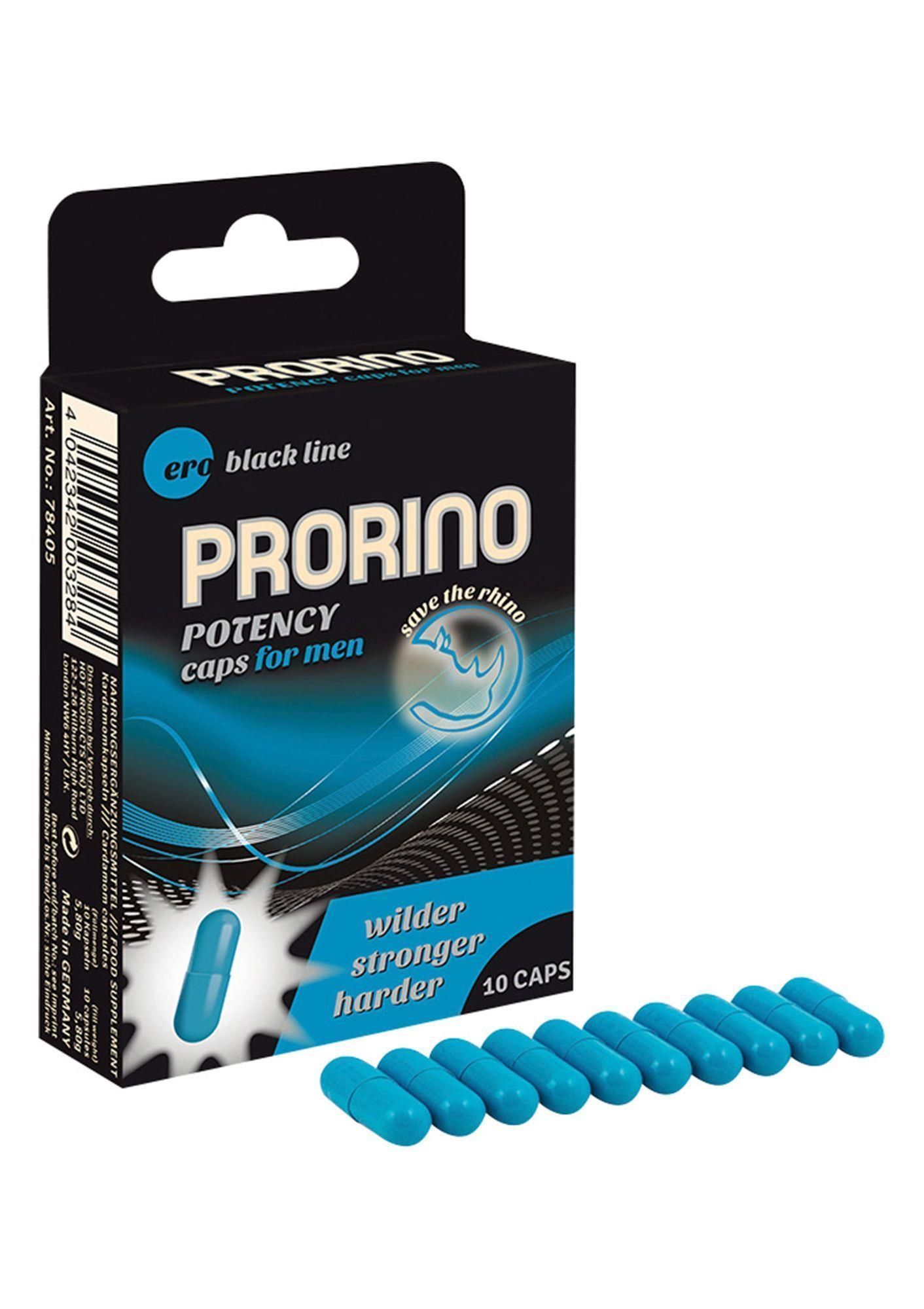 Мужские возбуждающие капсулы Prorino Potency Caps for MEN, 10 шт