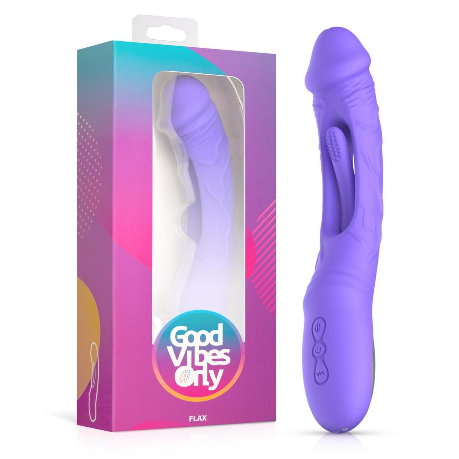 Вибратор Good Vibes Only Flax G-Spot, 25.1 см (фиолетовый)