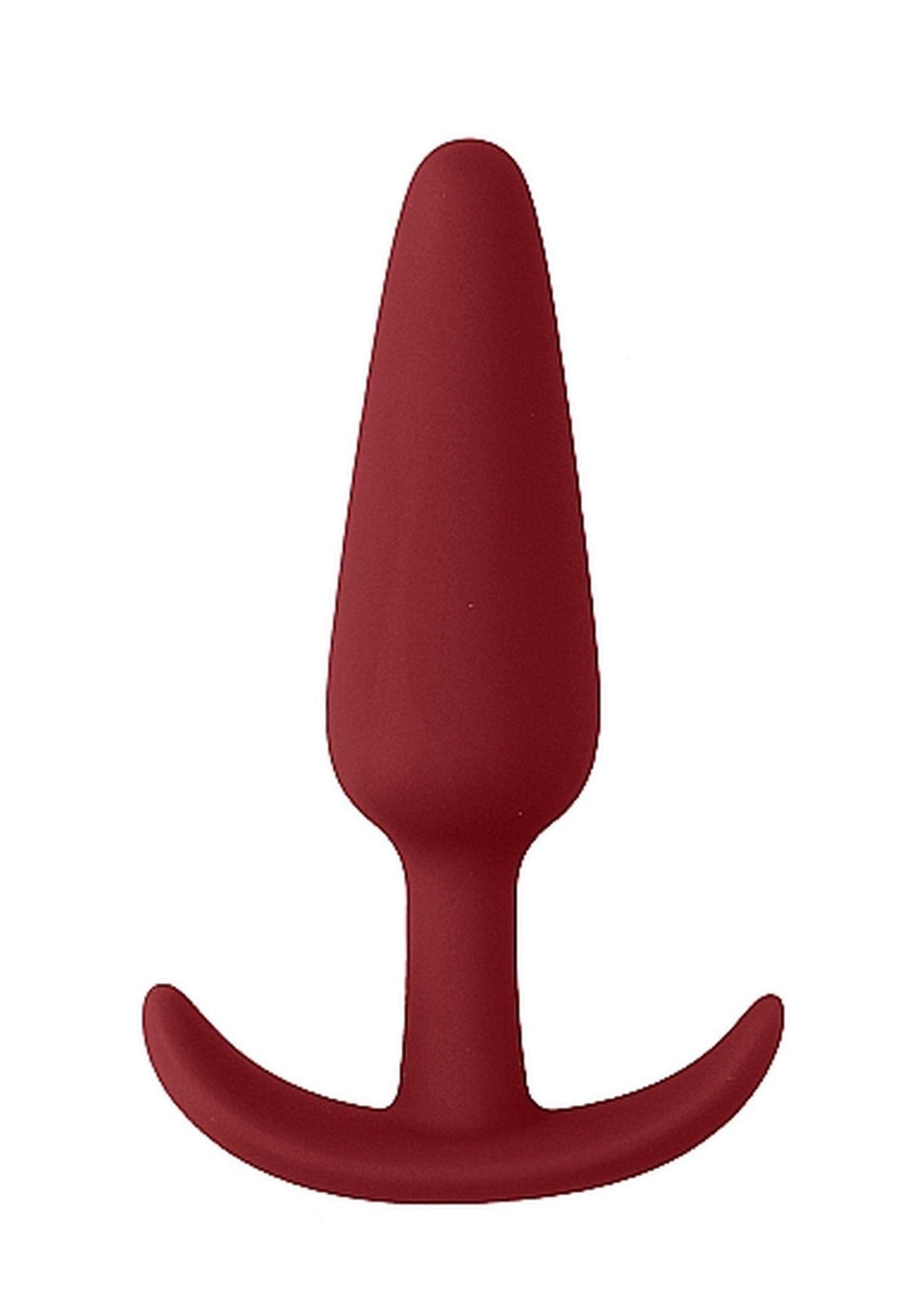 Korek analny ShotsToys Slim Butt Plug, 8.3 cm (czerwony)