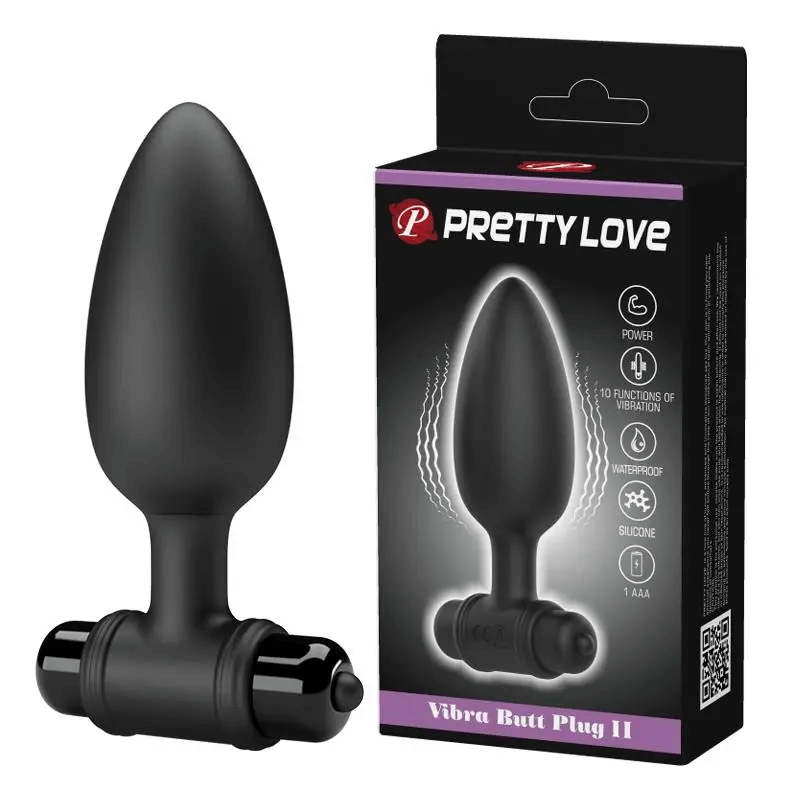 Korek analny Pretty Love, 11,8 cm (czarny)