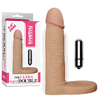 Насадка на пеніс LoveToy The Ultra Soft Double Vibrating 5.8", 14,7 см (тілесний)