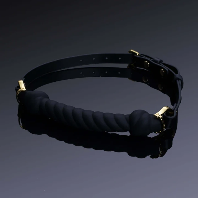 Кляп Upko Knot-shaped Mouth Gag, 41,5-53,5 см (черный с золотым)