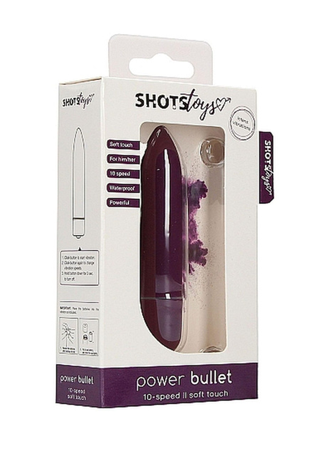Mini wibrator Shots Toys Power Bullet, 9 cm (fioletowy)