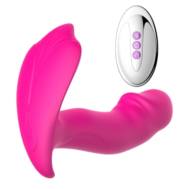 Wibrator do majtek Foxshow Silicone Panty, 12 cm (różowy)