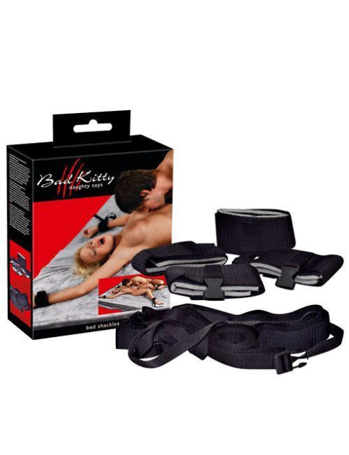 Бондаж Orion Bad Kitty Bed Shackles Set (чорний)