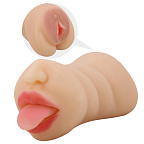 Crazy Bull Sarah - Masturbator podwójny, W kolorze cielistym, 18 cm