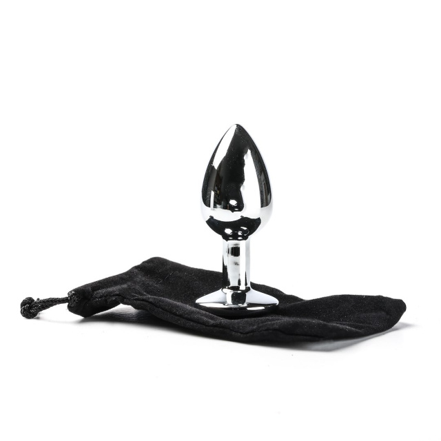 Simply Pleasure S - Korek analny z kryształkiem, Czerwony, 7 cm, S