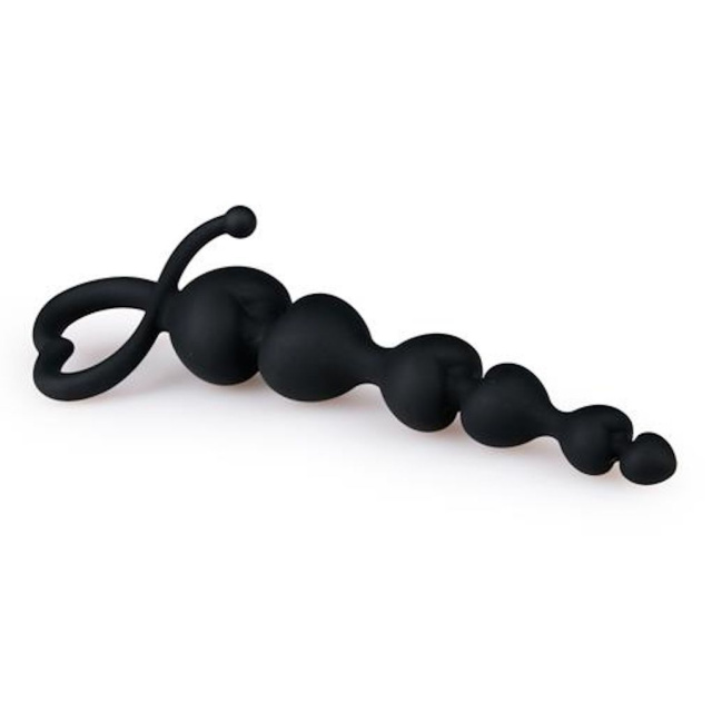 Korek analny EasyToys Uchwyt Serce, 18.5 cm (czarny)