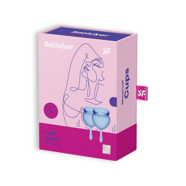 Менструальна чаша Satisfyer Feel Good, 2 шт (синій)