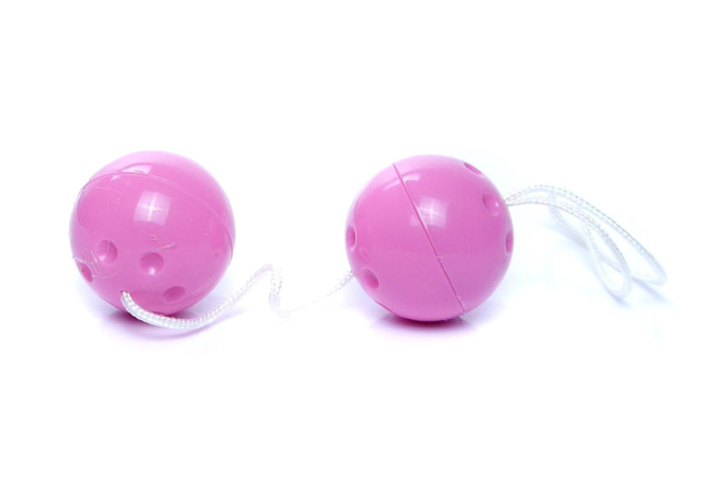 Вагінальні кульки Duo-Balls, 21 см (фіолетовий)