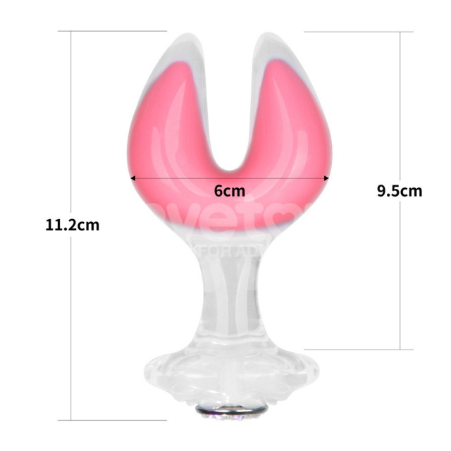 Lovetoy Gemoria Moonlight Glow - Korek analny, Różowy, 11.2 cm