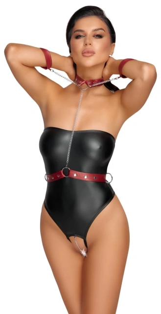 Боді Cottelli Bondage Tubebody, S (чорний)