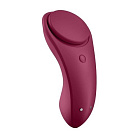 Кліторальний масажер для трусиків Satisfyer Sexy Secret, 8,6 см (бордовий)