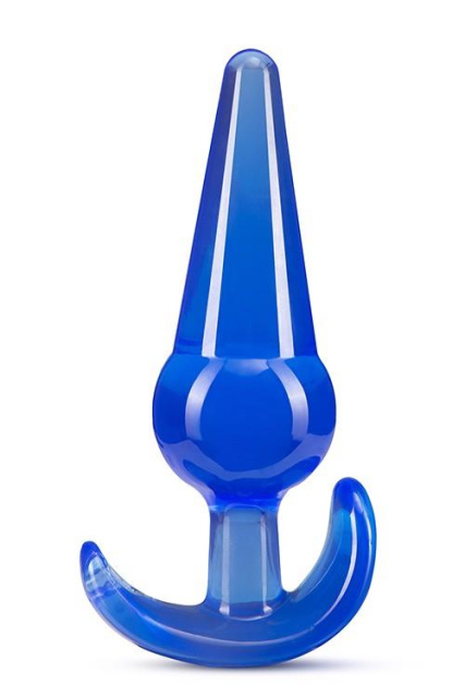 Blush B Yours Large Anal Plug - Korek analny, Niebieski, 12.1 cm