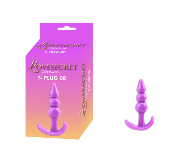 Power Escorts Sensual T-Plug 08 - Korek analny, Fioletowy, 9.3 cm