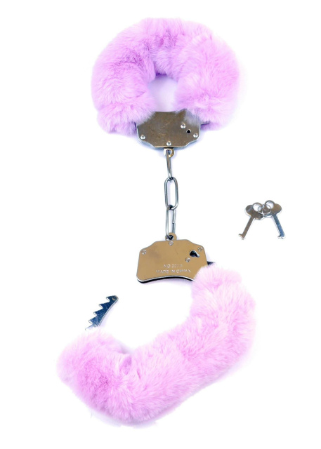 Наручники з хутром Fetish Boss Series Furry Cuffs (фіолетові)