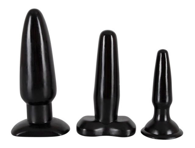 Zestaw korków analnych Orion Liquorice Dip Plugs, 3 szt (czarny)