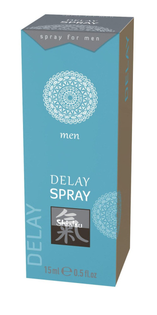 Hot Shiatsu Delay Spray Men - Żel przedłużający, Bezzapachowy, 15 ml