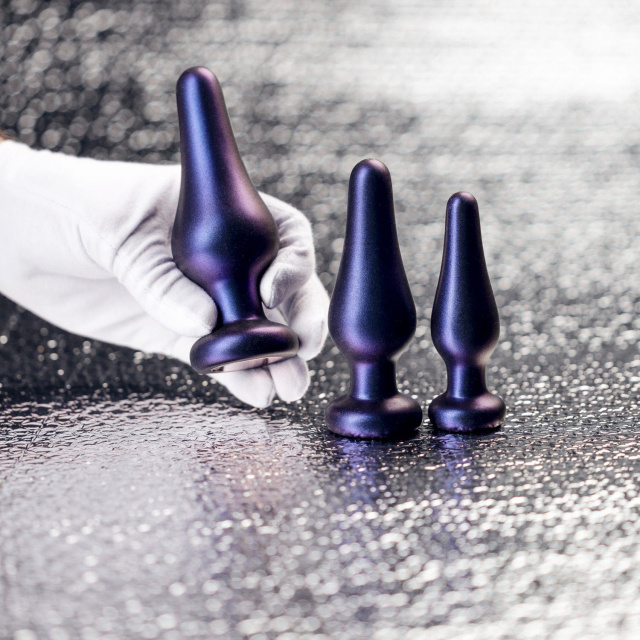 Набор анальных пробок Hueman Comets Butt Plug Set, 3 шт (фиолетовый)