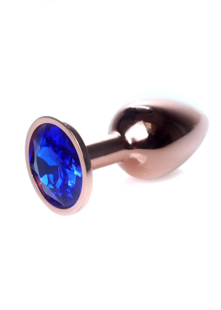Анальна пробка з кристалом B - Series HeavyFun Plug-Jewellery, 7 см (синій)