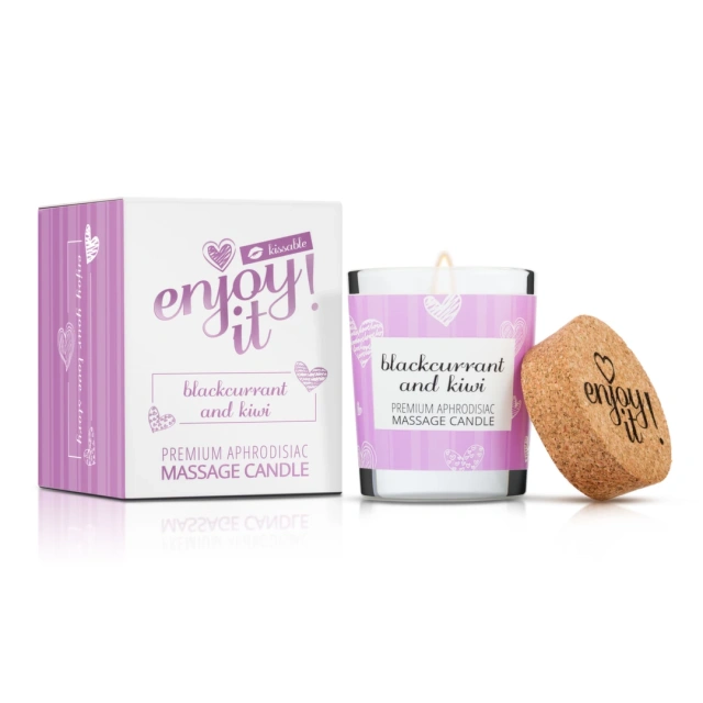 Масажна свічка Magnetifico Enjoy It! Blackcurrant & Kiwi, 70 мл
