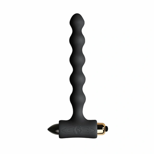 Rocks-Off Petite Sensations Pearls - Korek analny, Czarny, 16.5 cm