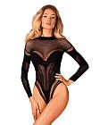 Боди Obsessive B135, S/M/L (черный)