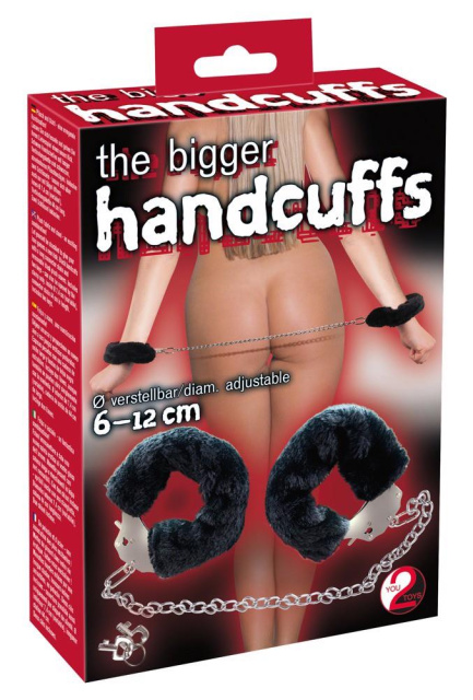 You2Toys The Bigger Handcuffs - Kajdanki, Czarny, 44 cm