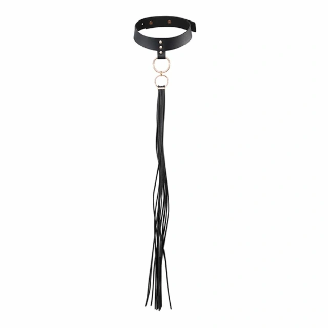 Ошейник с кисточкой Bijoux Indiscrets Maze Tassel Choker (черный)