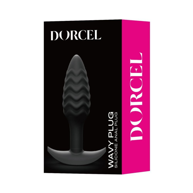 Анальна пробка Dorcel Wavy Plug, 10,6 см (чорний)