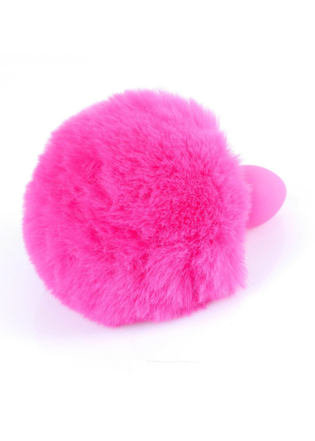 Анальна пробка з хвостиком Boss Jewellery Bunny Tail, 6,5 см (рожевий)