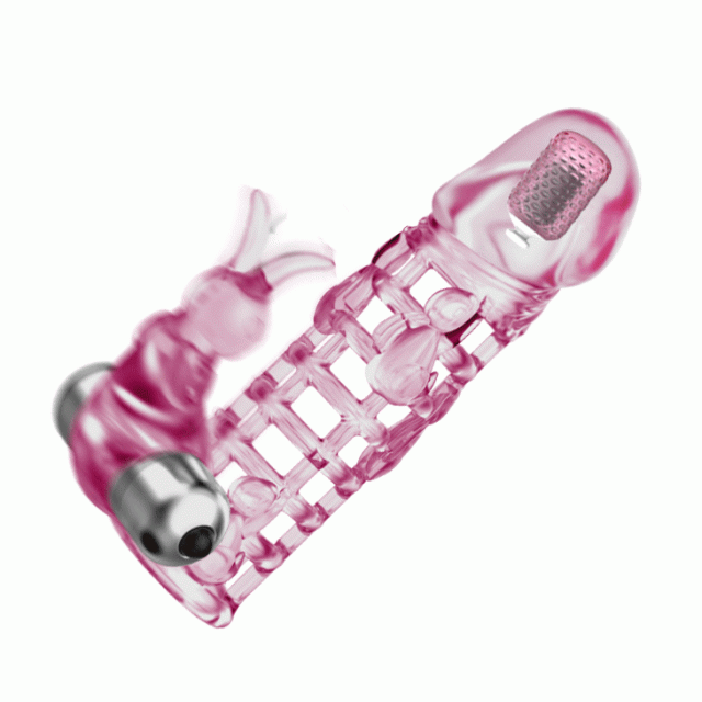 BAILE Ultimate Love Sleeve - Nakładka na penisa z wibracją, Różowy, 12, 5 cm
