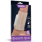 Насадка на пенис с вибрацией LoveToy Ridge Knights Ring III, 10 см (белый)
