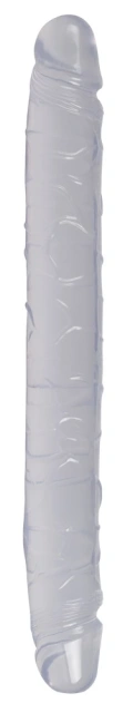 Crystal Crystal Duo - Dwustronny dildo B, Przezroczysty, 34 cm