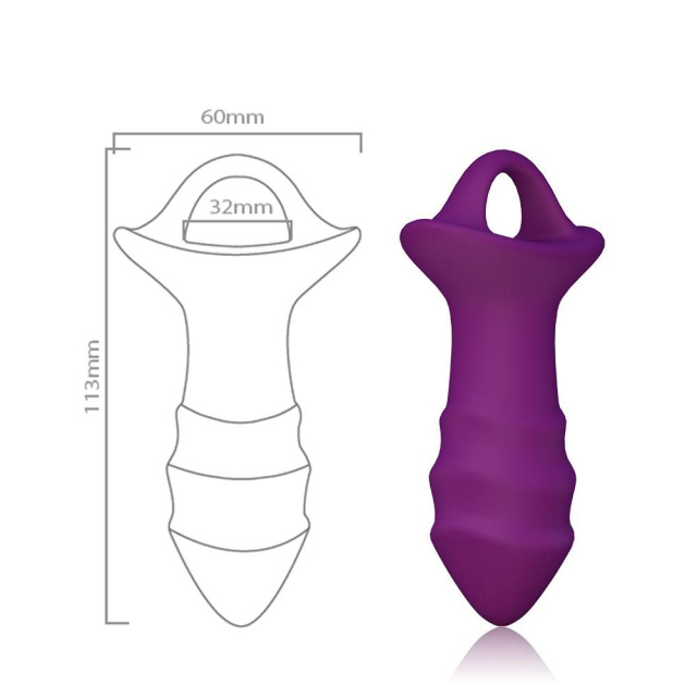 B - Series Joy Kylin - Korek analny, Fioletowy, 11.3 cm