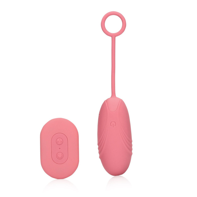 Loveline Ultra Soft Pink Arabesque - Wibrujące jajko, Różowy, 7.5 cm