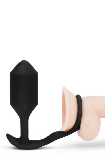 B-Vibe Snug Tug - Korek analny, Czarny, 12 cm, XL