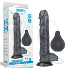 Фалоімітатор LoveToy Squirting 11'', 28 см (чорний)