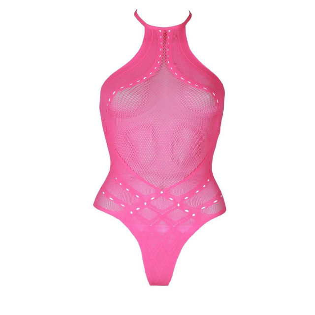 Боді Ouch! With Halter Neck, XL/XXXXL (рожевий)