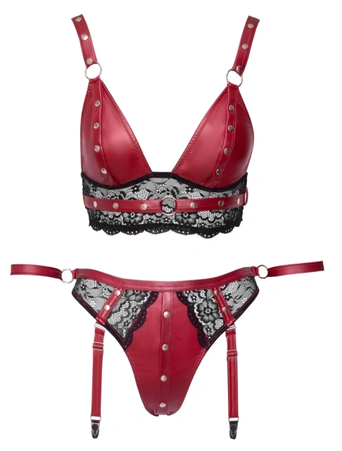 Комплект Cottelli Bra Set Bondage, M (красный)