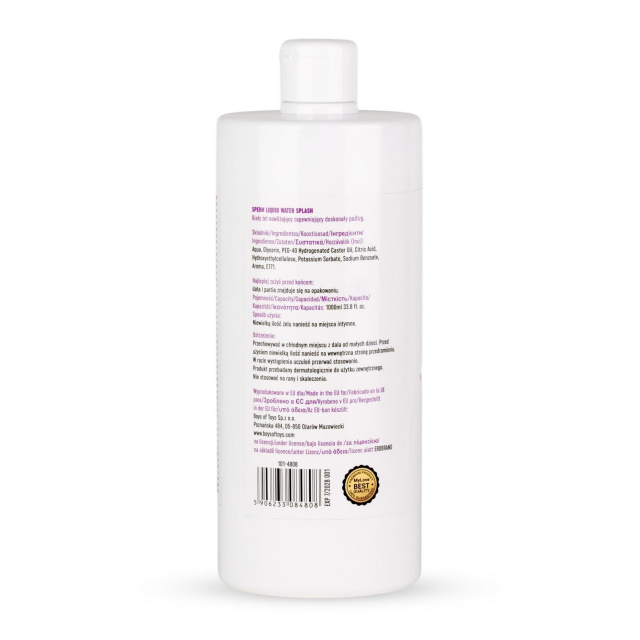 MyLove Sperm Liquid Water Splash - Lubrykant na bazie wody, 1000 ml