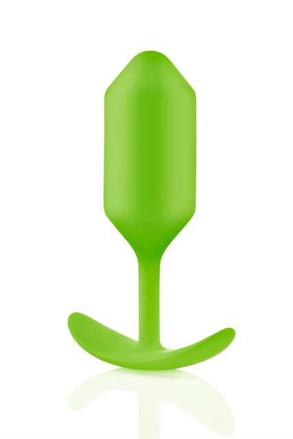 Korek analny B-Vibe Snug Plug 3, 12.7 cm (zielony)