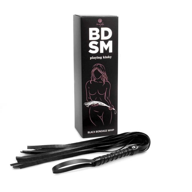 Флоггер Secret Play BDSM, 44 см (чорний)