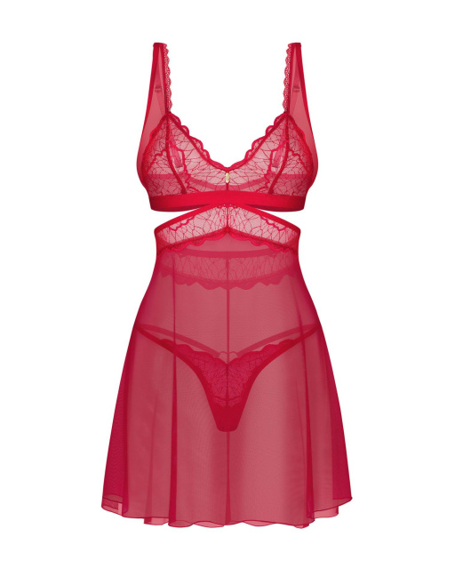 Комплект Obsessive Cupide Desir, 2XL/3XL (червоний)