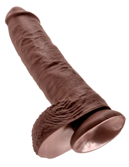 Фаллоимитатор King Cock With Balls, 26,7 см (коричневый)