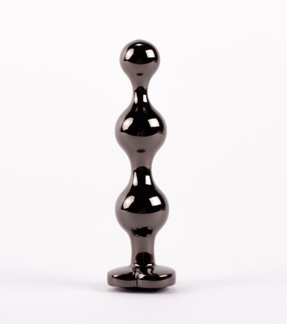 Secret Shine Booty Call - Korek analny, Czarny, 10 cm