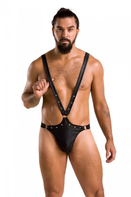 Эротическое мужское боди Passion Free Your Senses Harry 028, S/M (черный)