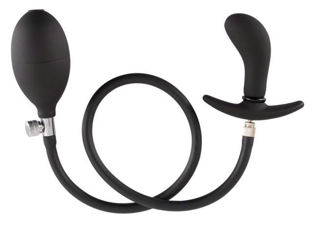 Анальна пробка Inflatable Plug, 8 см (чорний)