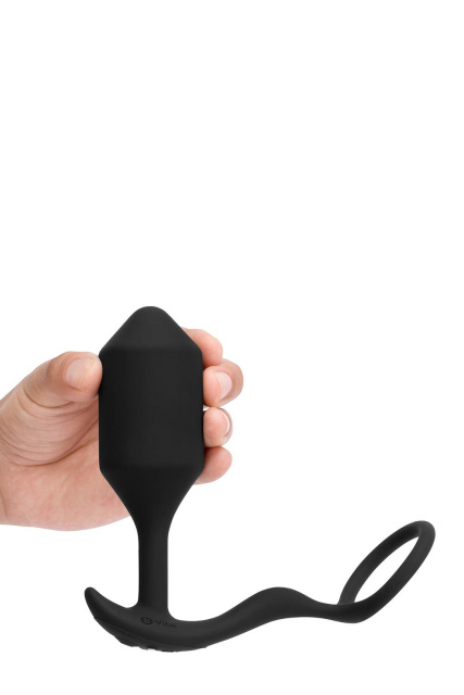 B-Vibe Snug Tug - Korek analny, Czarny, 12 cm, XL