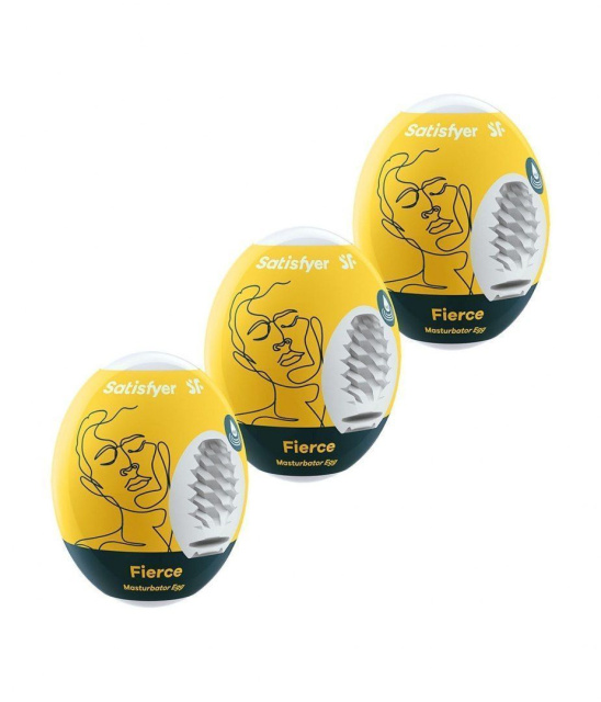 Набір мастурбаторів Satisfyer Masturbator Egg Fierce Set, 3 шт (білий)
